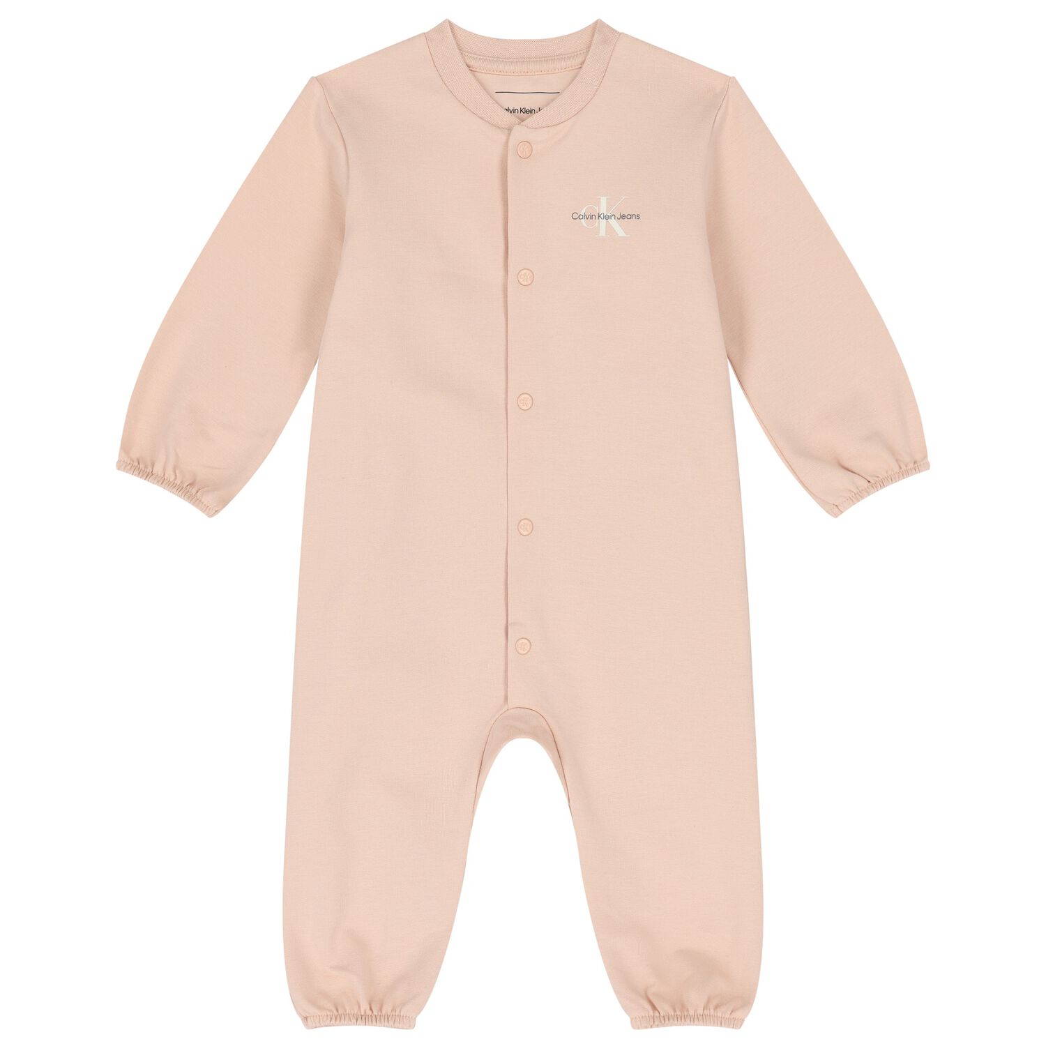 Baby Girls Pink Logo Romper, 1, hi-res