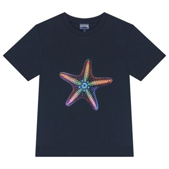 Boys Navy Blue Star Fish T-Shirt