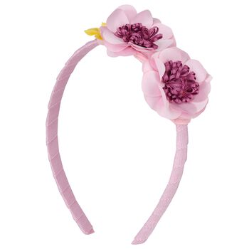 Girls Pink Flower Headband