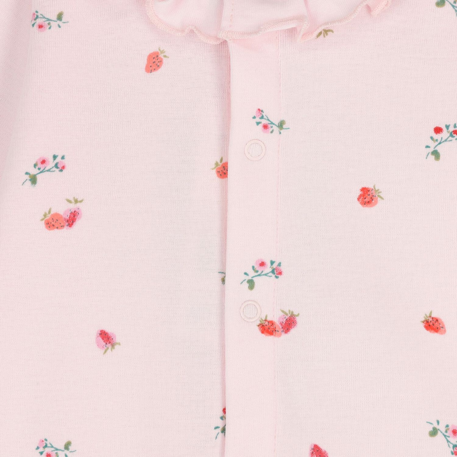 Baby Girls Pink Strawberry Babygrow, 1, hi-res