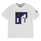 Boys White & Navy Blue Short Set, 1, hi-res