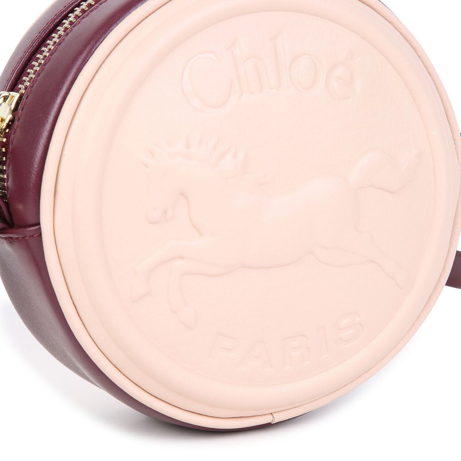 Girls Beige Horse Medal Shoulder Bag ( 13cm ), 1, hi-res