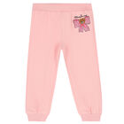 Younger Girls Pink Logo Ruffle Tracksuit, 1, hi-res