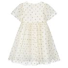 Girls Ivory Logo & Hearts Tulle Dress, 1, hi-res