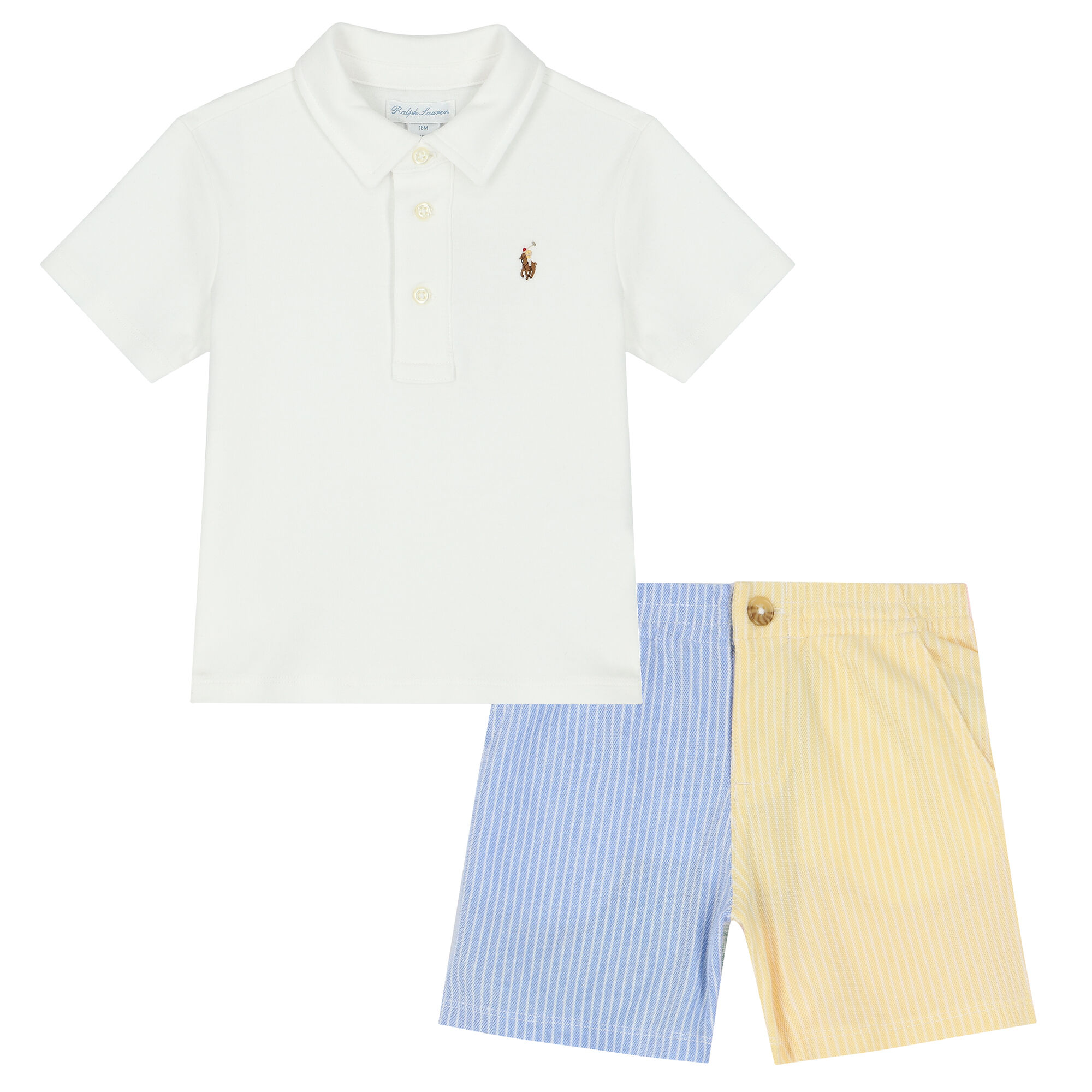 Boys white sales polo shorts