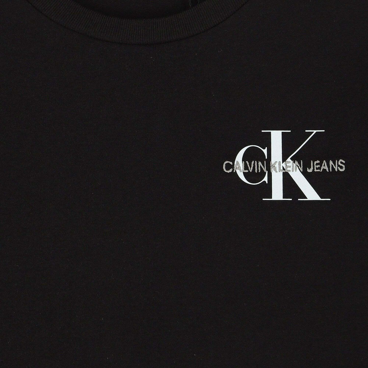 Boys Black Logo Long Sleeve Top, 1, hi-res