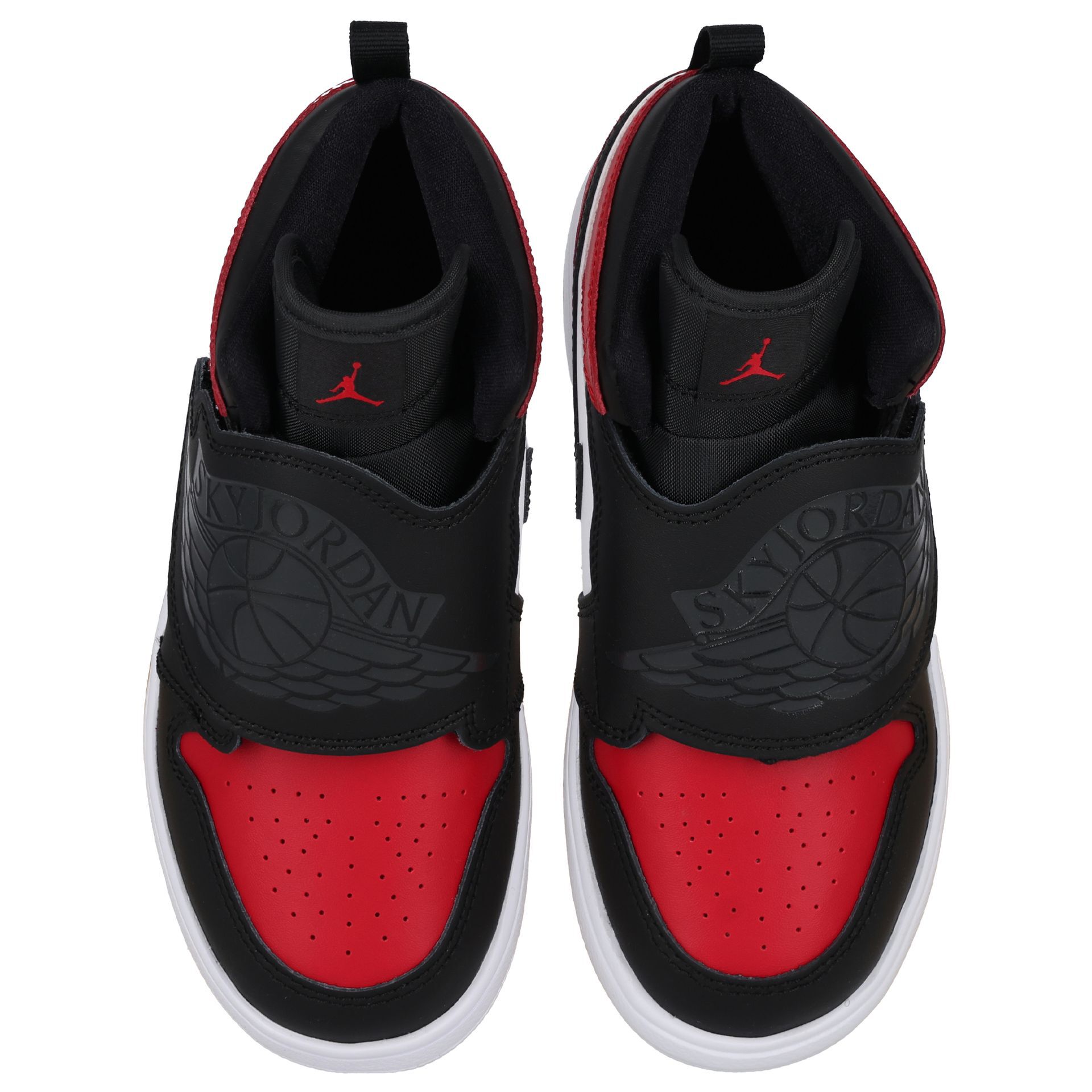 Nike Kids Black, Red & White Sky Jordan 1 Trainers | Junior
