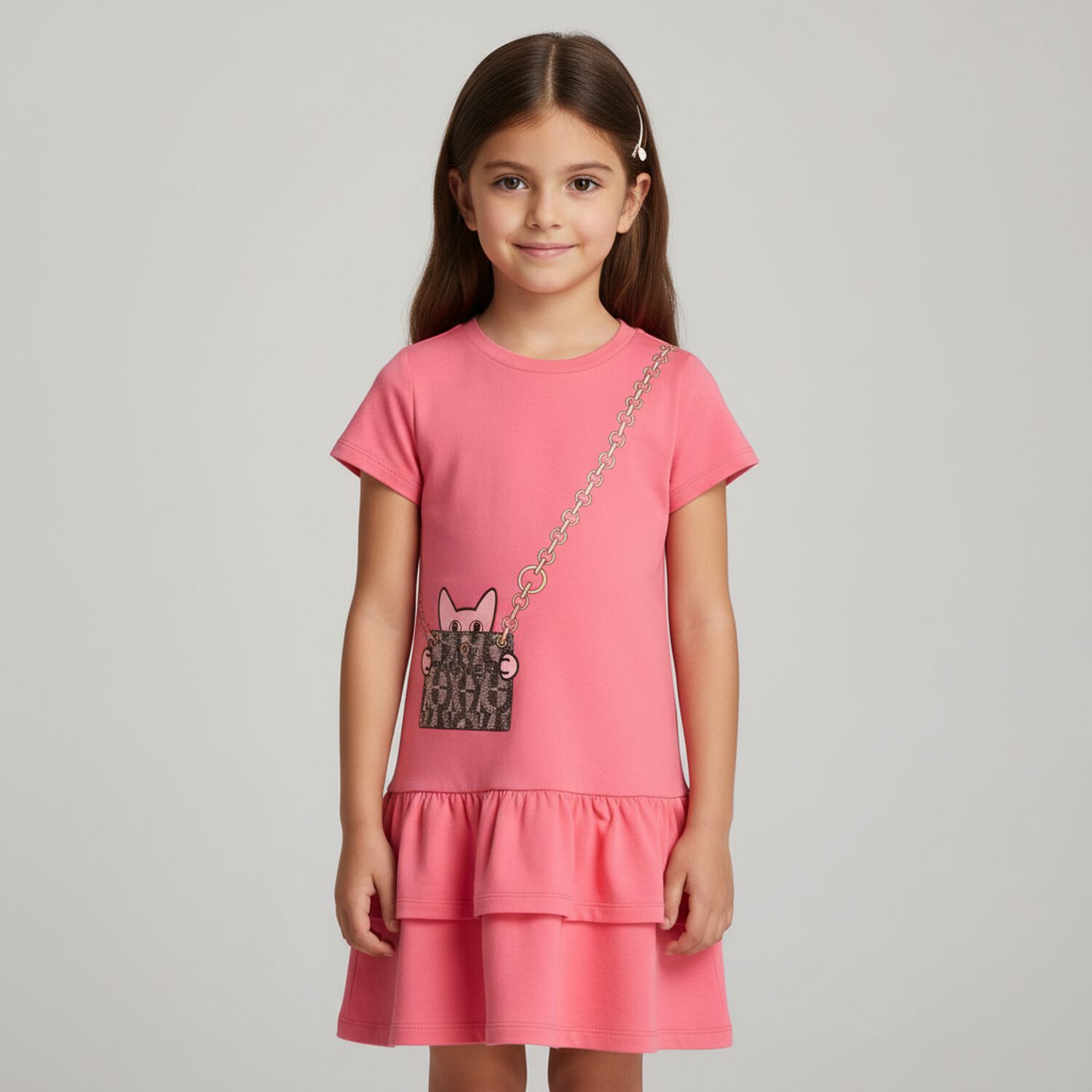Girls Pink Bag Dress, 1, hi-res