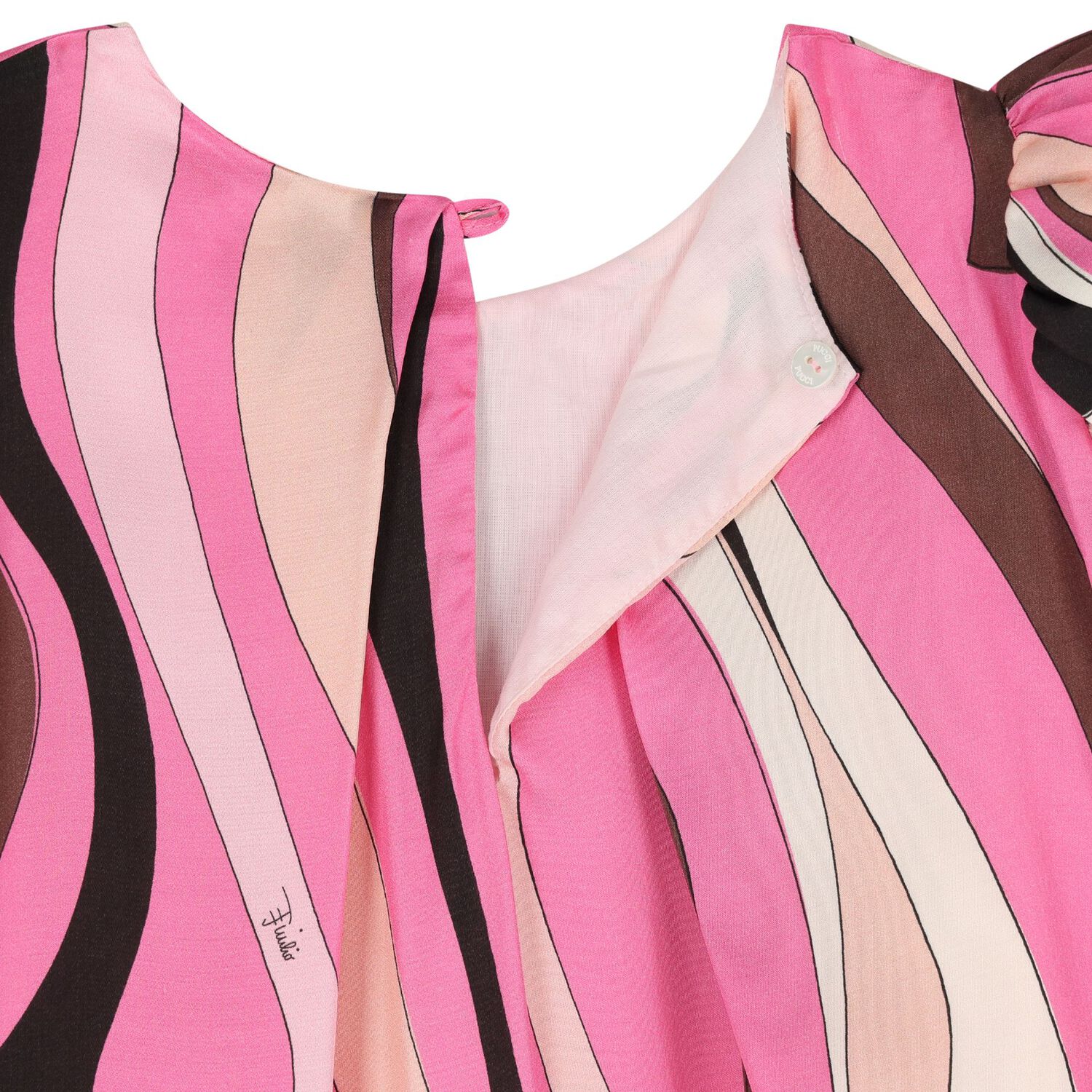 Girls Pink Vortice Logo Dress, 1, hi-res