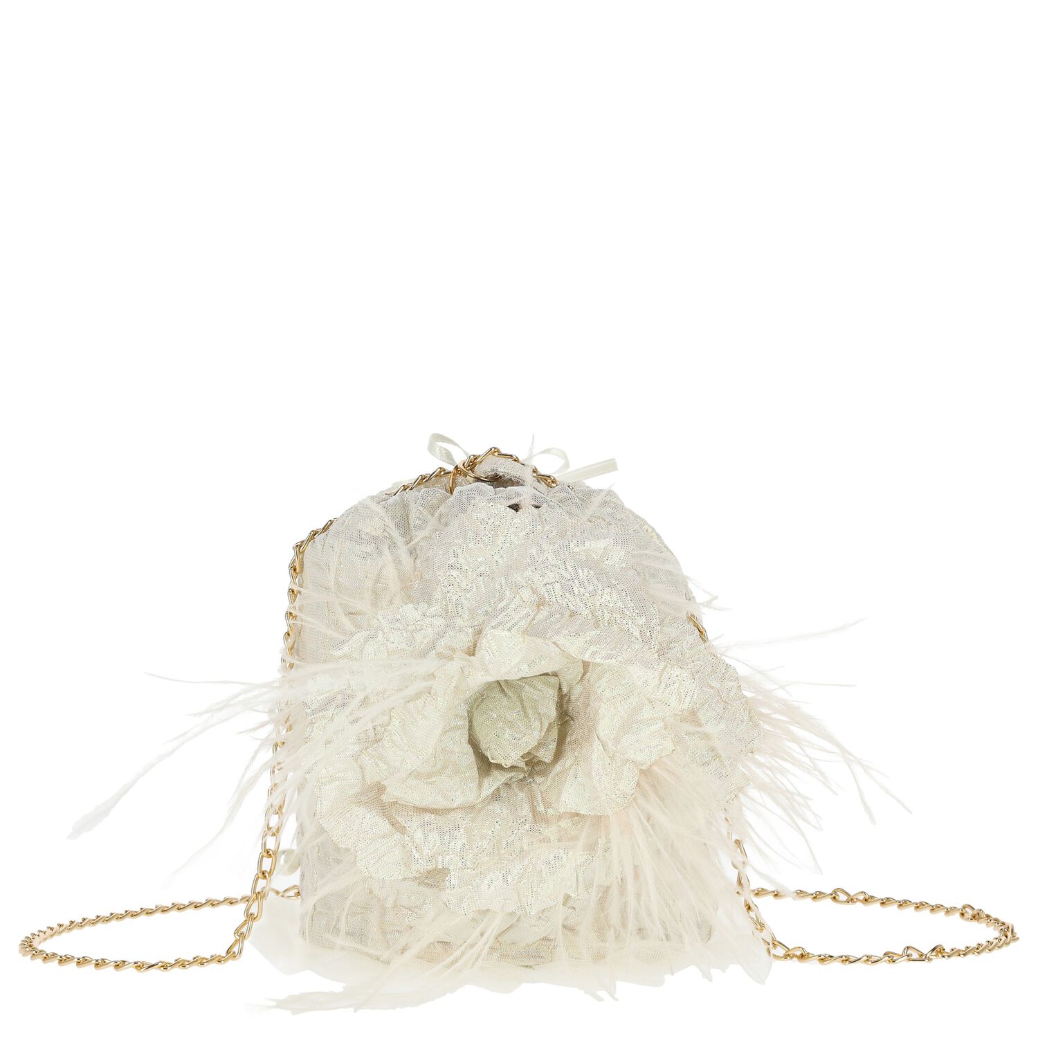 Girls Gold Pearl Handbag, 1, hi-res