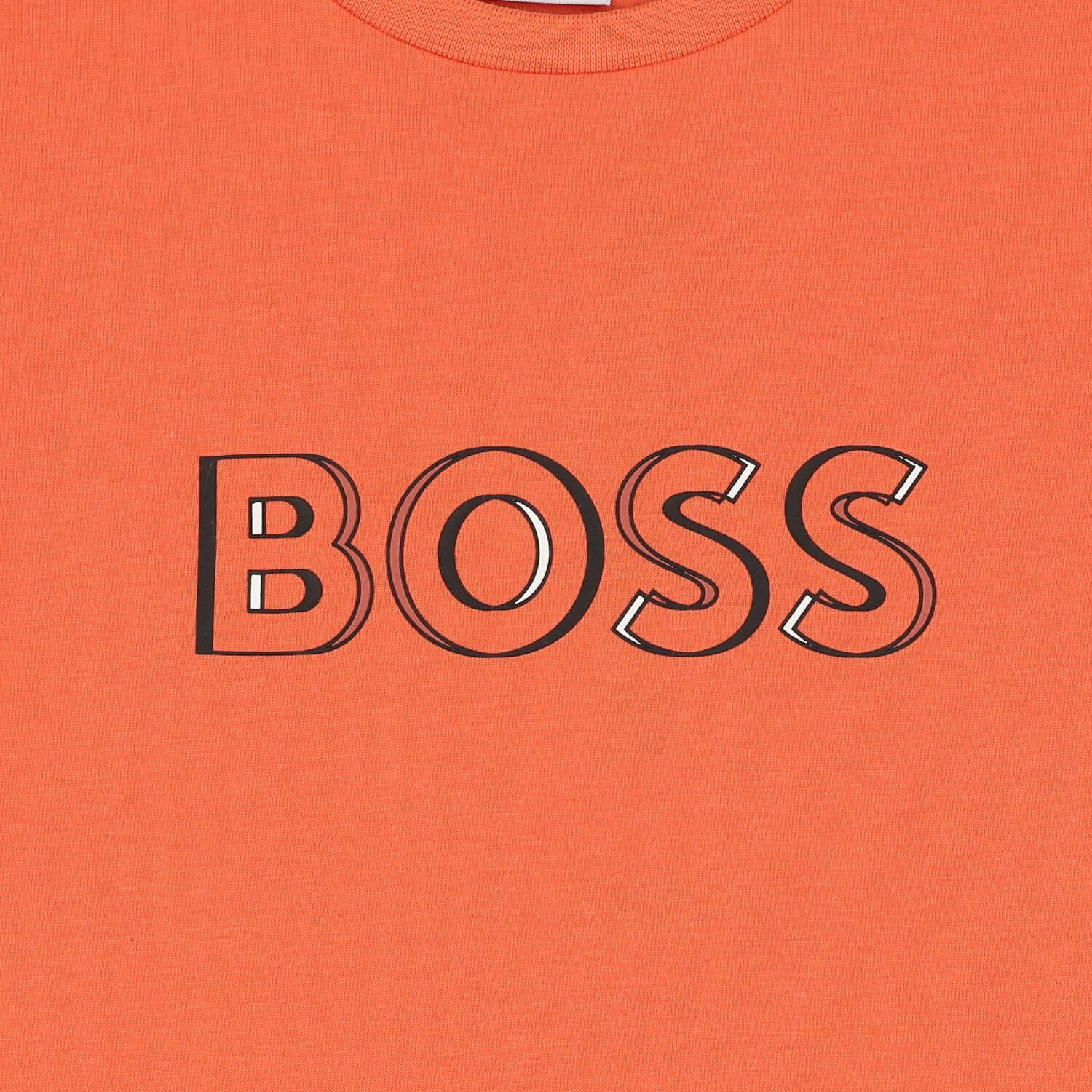 Boys Orange Logo T-Shirt, 1, hi-res