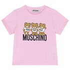 Pink Teddy Bear Logo T-Shirt, 4, hi-res