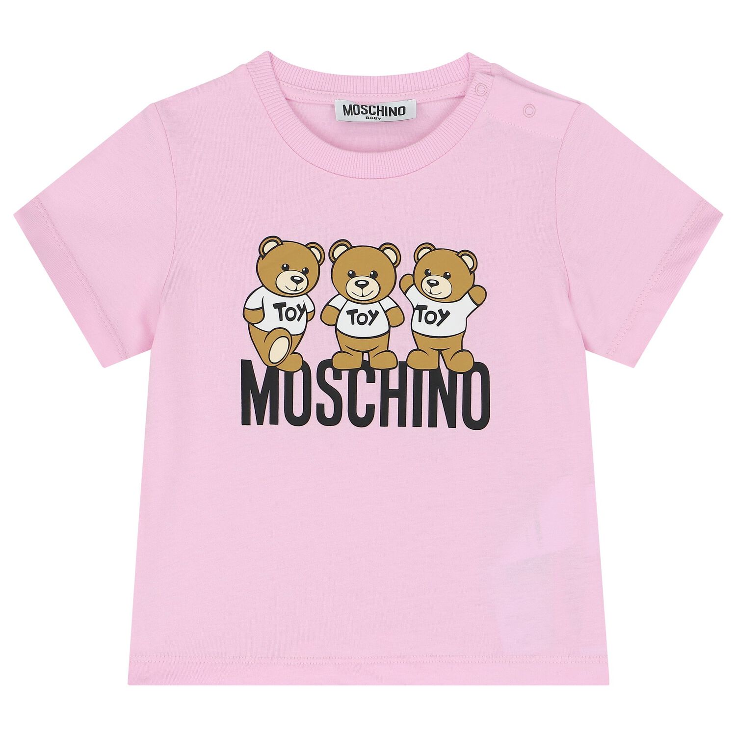 Pink Teddy Bear Logo T-Shirt, 4, hi-res