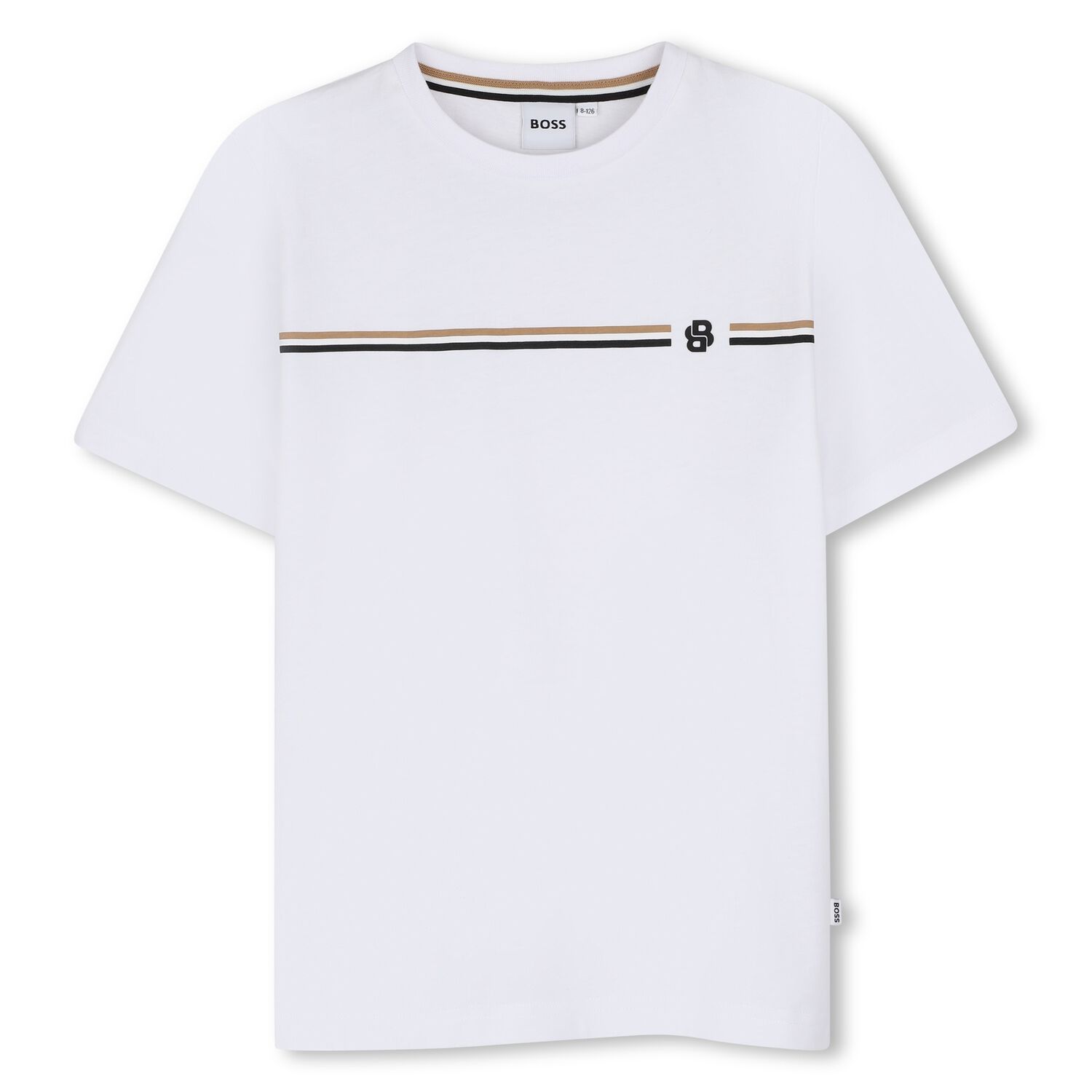 Boys White Logo T-Shirt, 2, hi-res