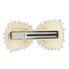 Girls Ivory Embellished Bow Hair Clip, 2, hi-res