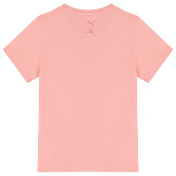 Girls Pink Hello Kitty Logo T-Shirt
