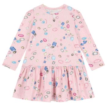Girls Pink Jewel Dress