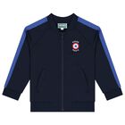 Navy Blue Logo Zip Up Top, 1, hi-res