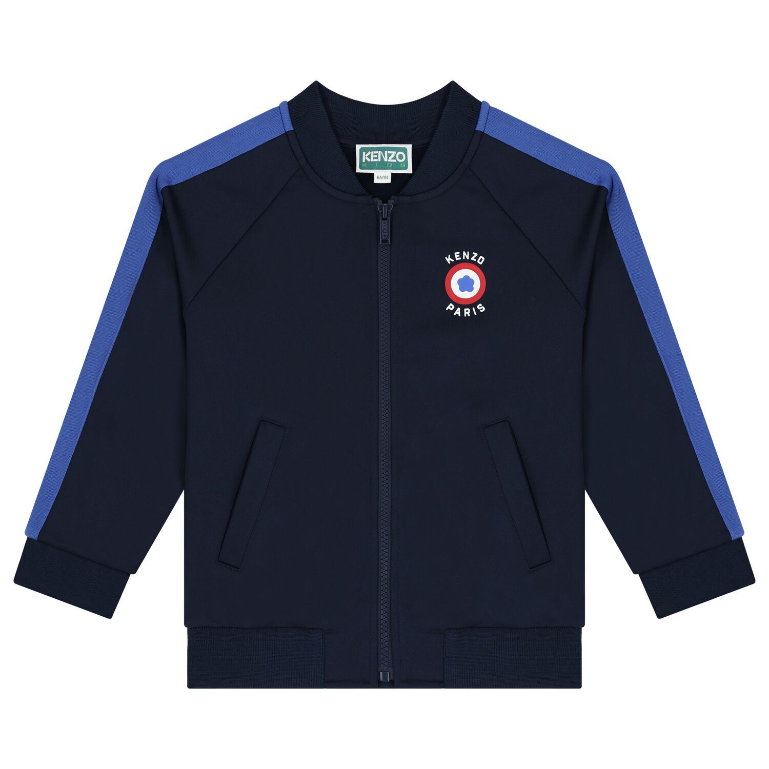 Navy Blue Logo Zip Up Top, 1, hi-res