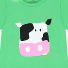 Younger Boys Green Cow T-Shirt, 1, hi-res
