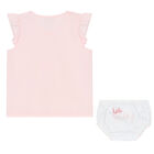 Baby Girls Pink Top & Shorts Set, 1, hi-res