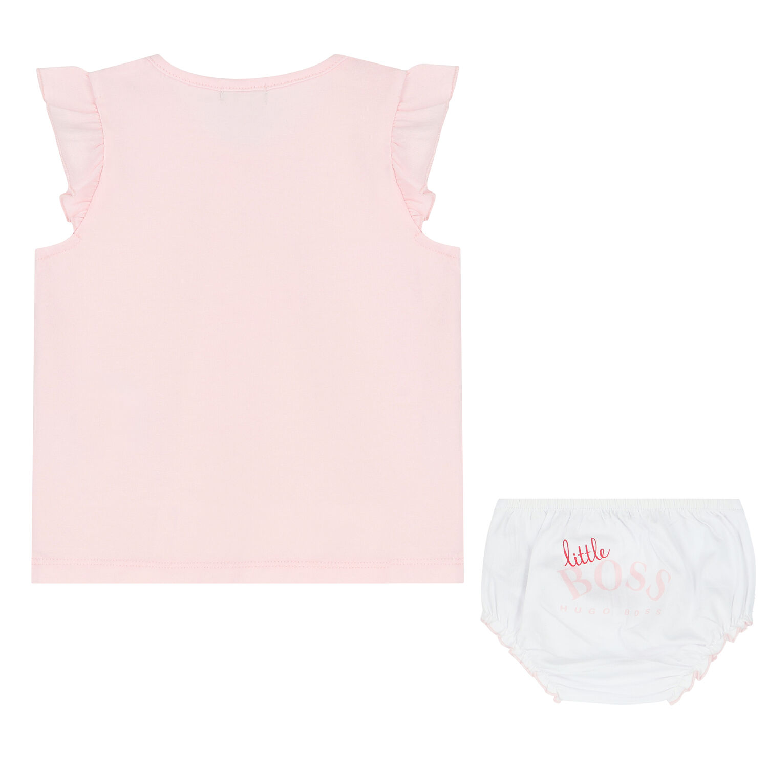 Baby Girls Pink Top & Shorts Set, 1, hi-res