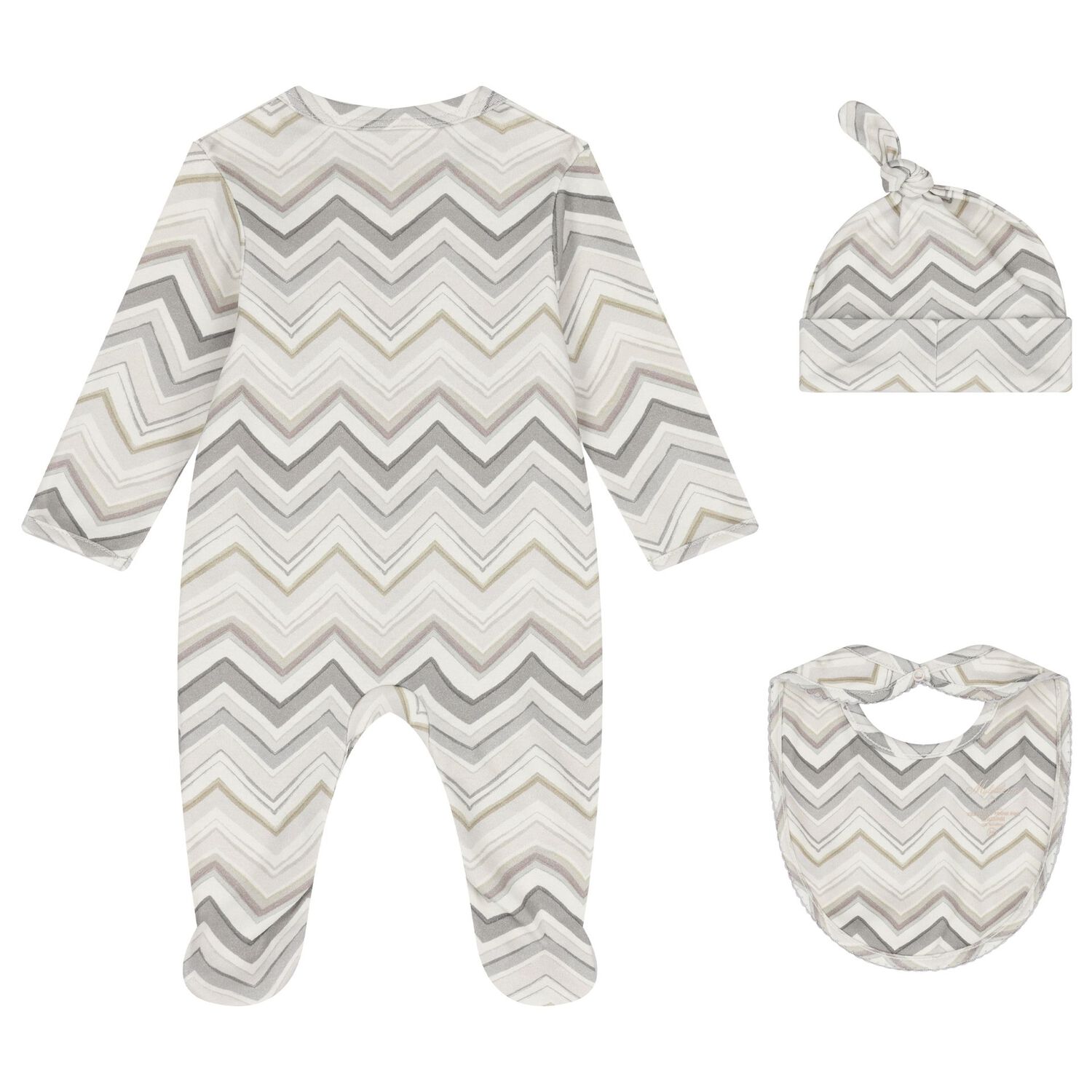 Grey Zig Zag Babygrow Set, 2, hi-res image number null