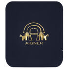 Navy Blue & Gold Horse Logo Baby Blanket, 1, hi-res