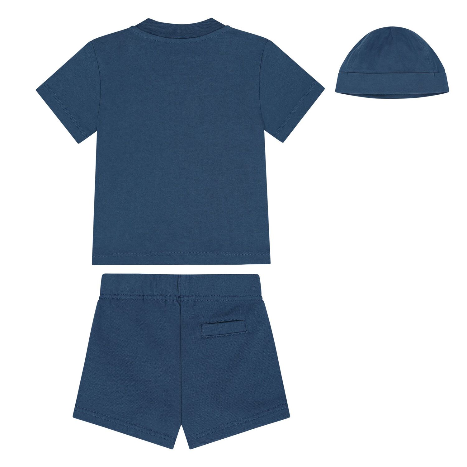 Blue Logo Baby Shorts Set, 1, hi-res