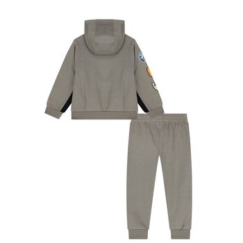 Younger Boys Green Logo Tracksuit