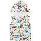 White Teddy Bear Shorts Set, 1, hi-res