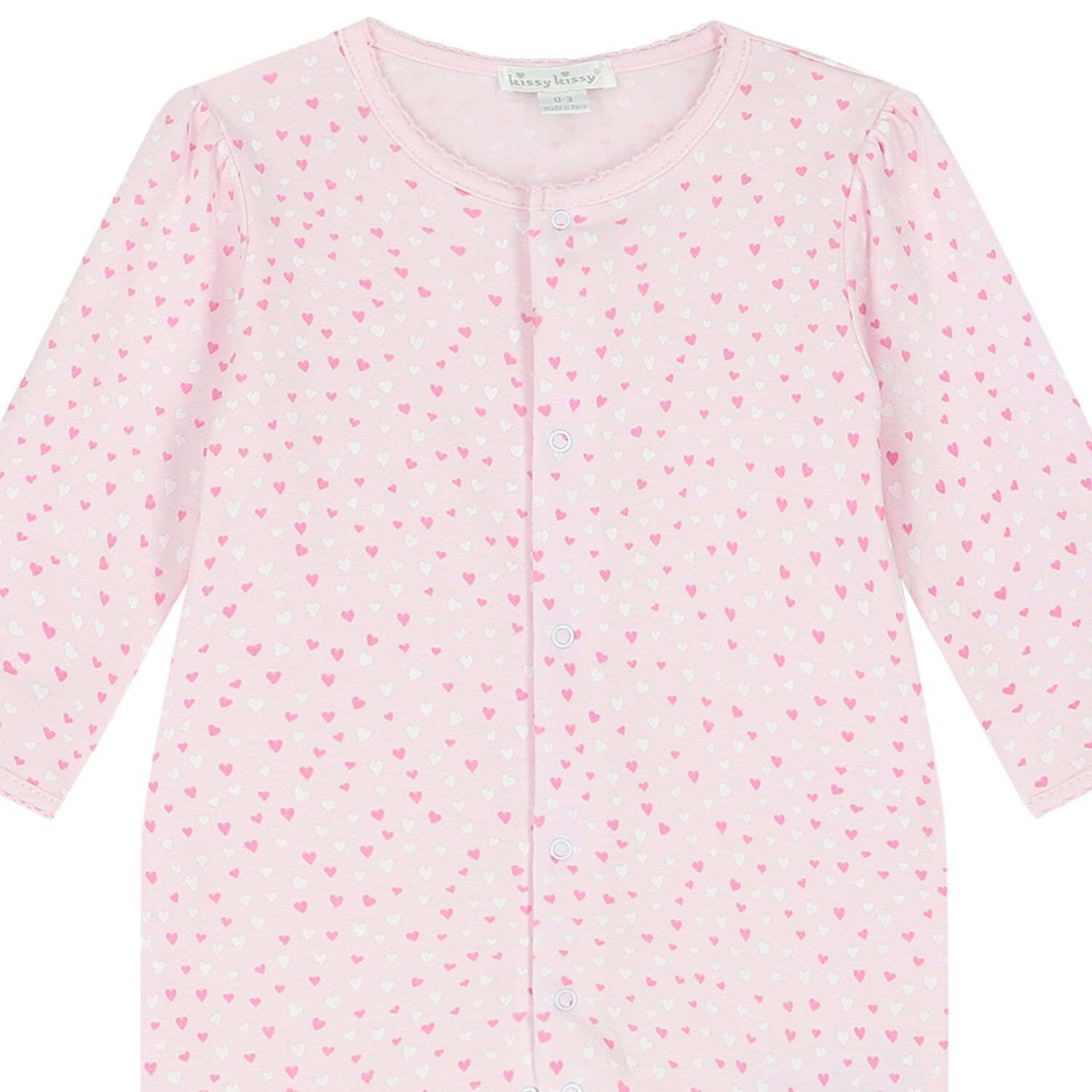 Baby Girls Pink Hearts Babygrow, 1, hi-res image number null
