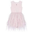 Baby Girls Pink Ruffled Tulle Dress Set, 1, hi-res