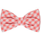 Girls Coral & White Gingham Hair Clip, 1, hi-res