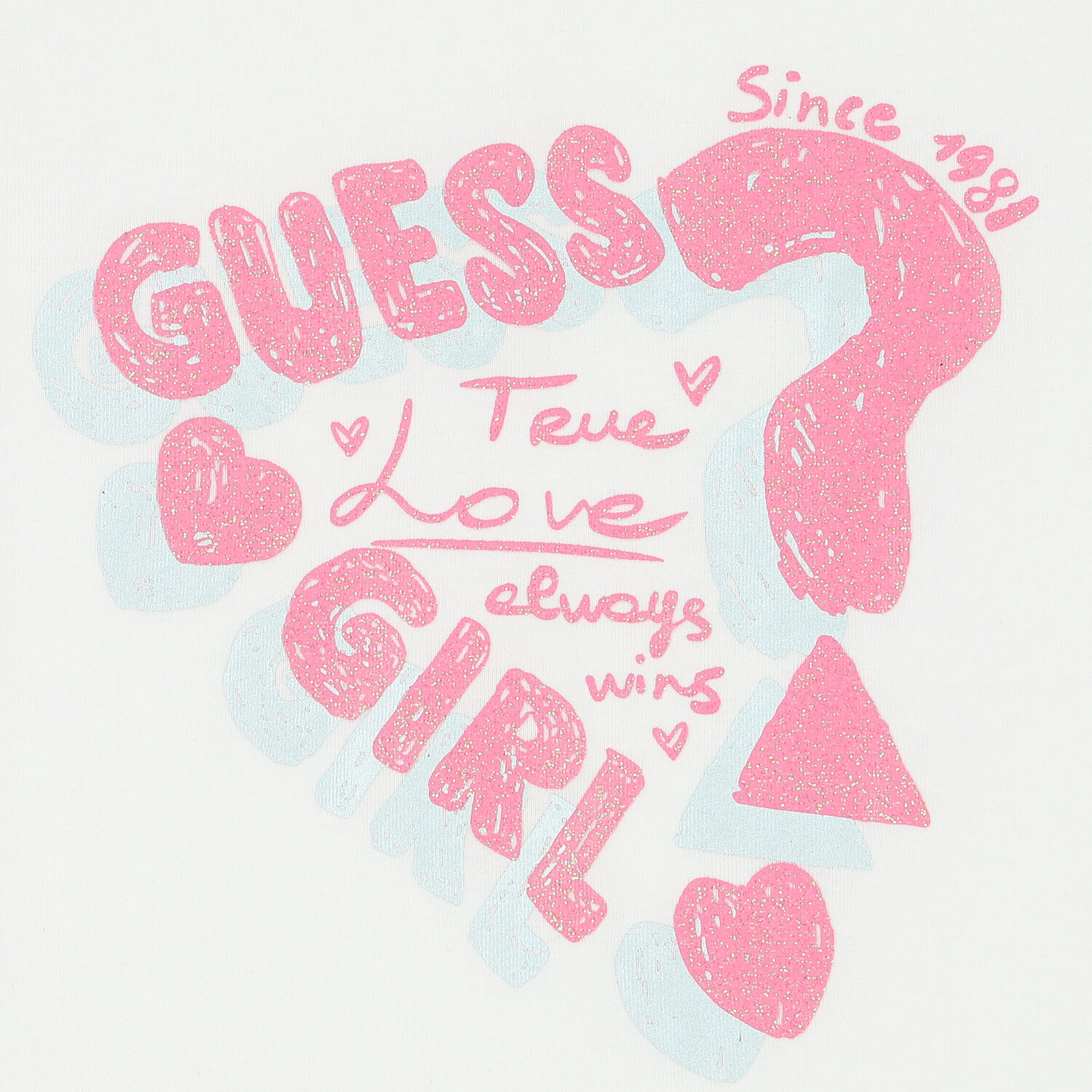 Girls White Logo T-Shirt, 1, hi-res