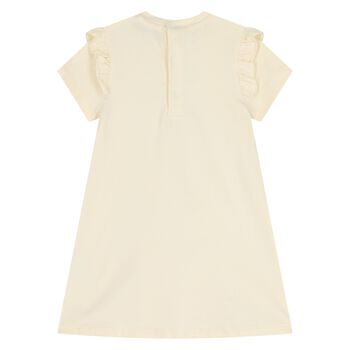 Younger Girls Yellow Bag Logo Dress