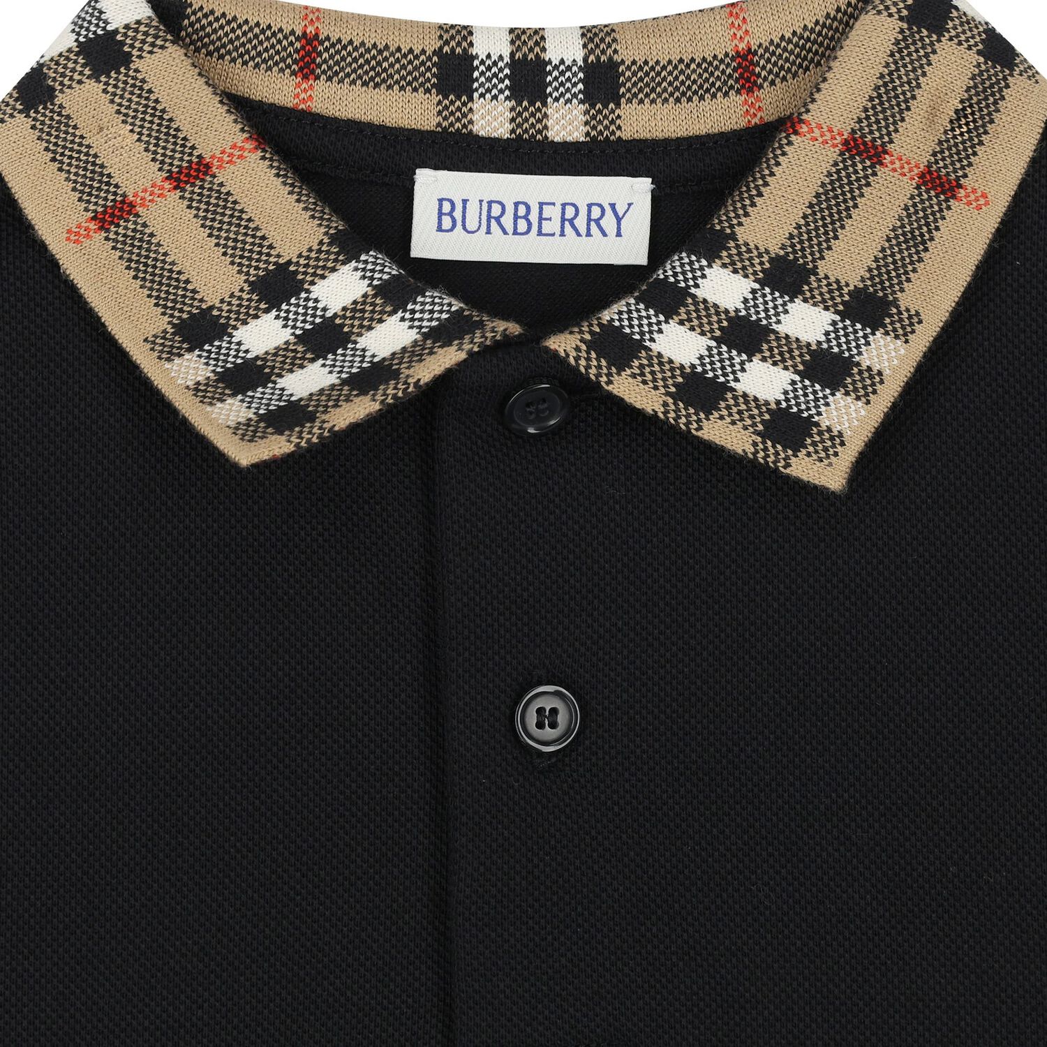 Boys Black Logo Polo Shirt, 1, hi-res