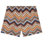 Younger Boys Orange Zig Zag Swim Shorts, 1, hi-res