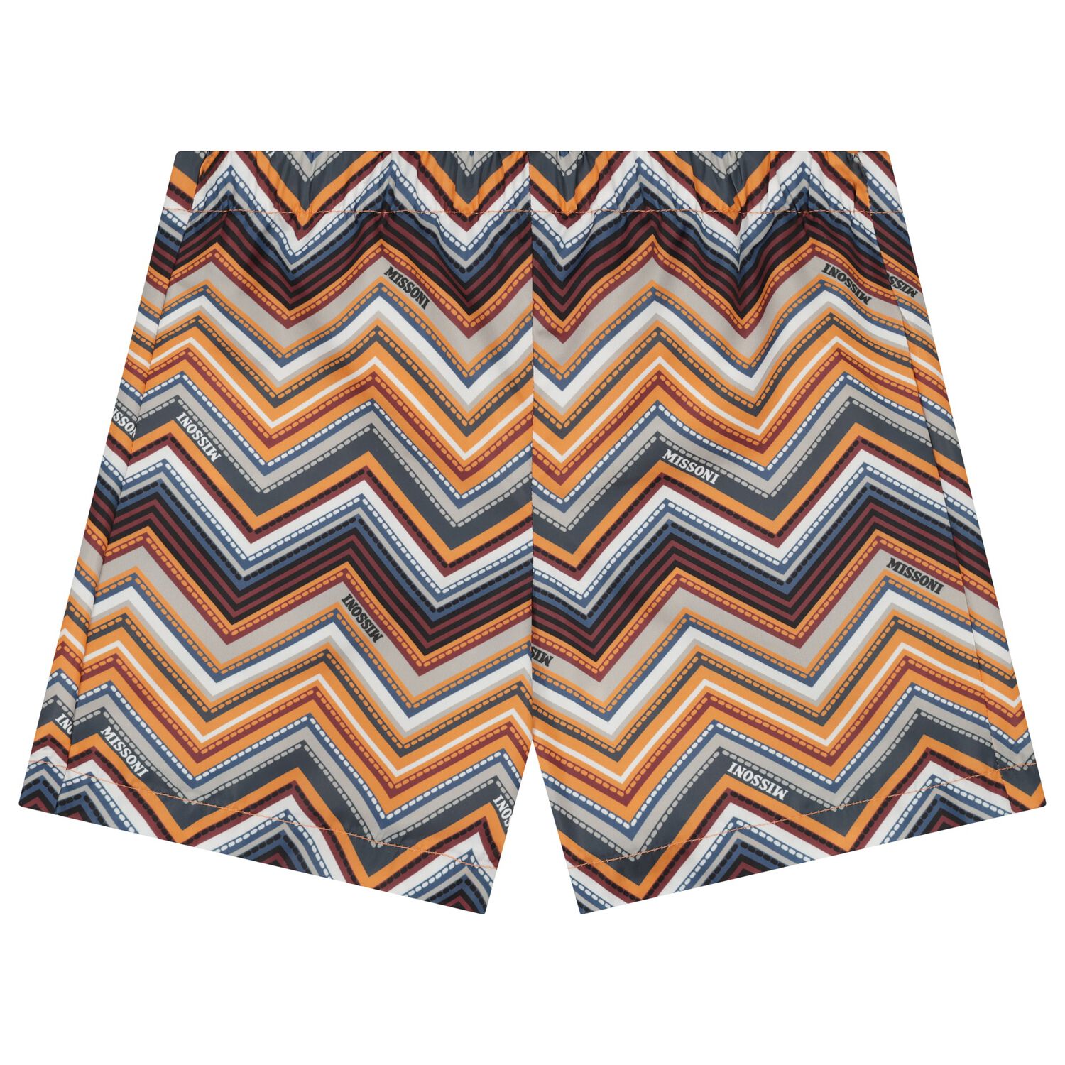 Younger Boys Orange Zig Zag Swim Shorts, 1, hi-res image number null