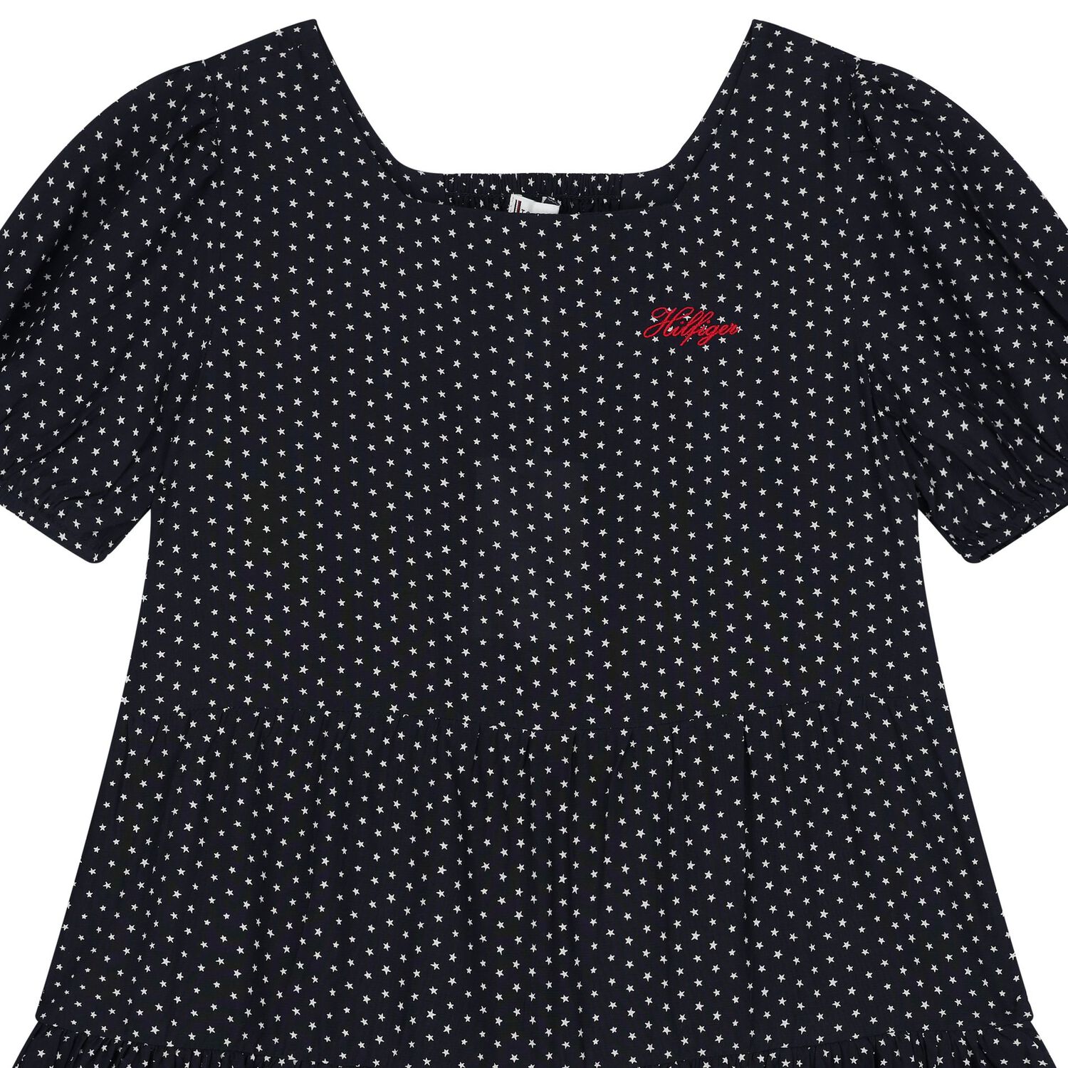 Girls Navy Blue Logo Stars Dress, 1, hi-res