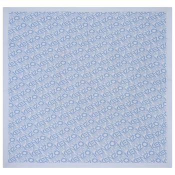 Blue Logo Knitted Baby Blanket