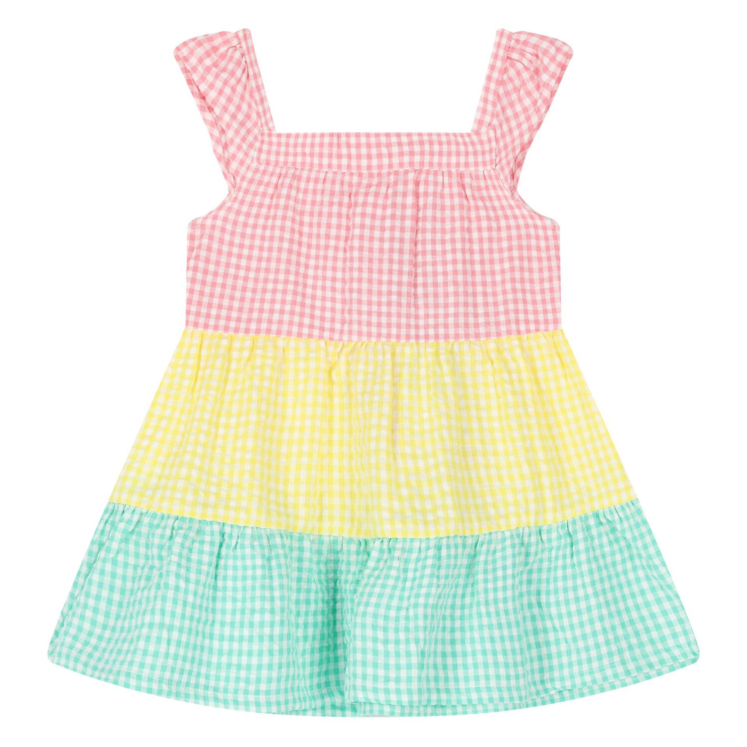Baby Girls Multi-Coloured Gingham Dress Set, 1, hi-res image number null
