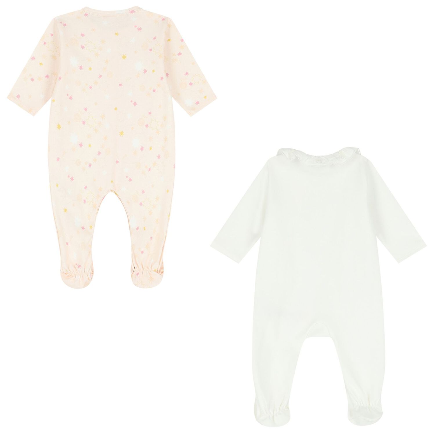 Girls Ivory & Pink Logo Babygrow Gift Set ( 2-Pack ), 1, hi-res image number null