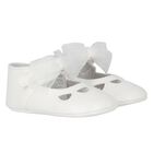 Baby Girls Ivory Bow Pre Walker Shoes, 1, hi-res