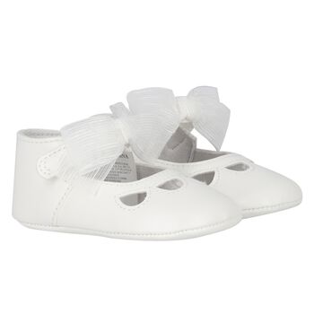 Baby Girls Ivory Bow Pre Walker Shoes