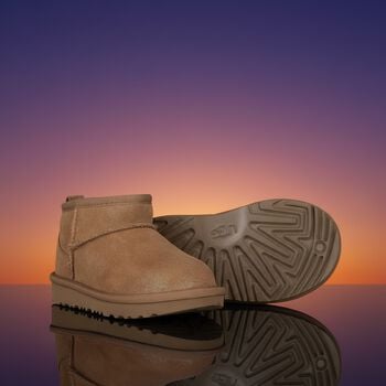 Younger Girls Chestnut Brown Classic Ultra Mini Suede Boots
