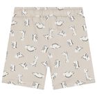 Younger Boys Beige & White Dinosaur Shorts Set, 2, hi-res