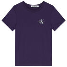 Boys Purple Logo T-Shirt, 11, hi-res