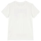 Boys White Teddy Bear Logo T-Shirt, 1, hi-res