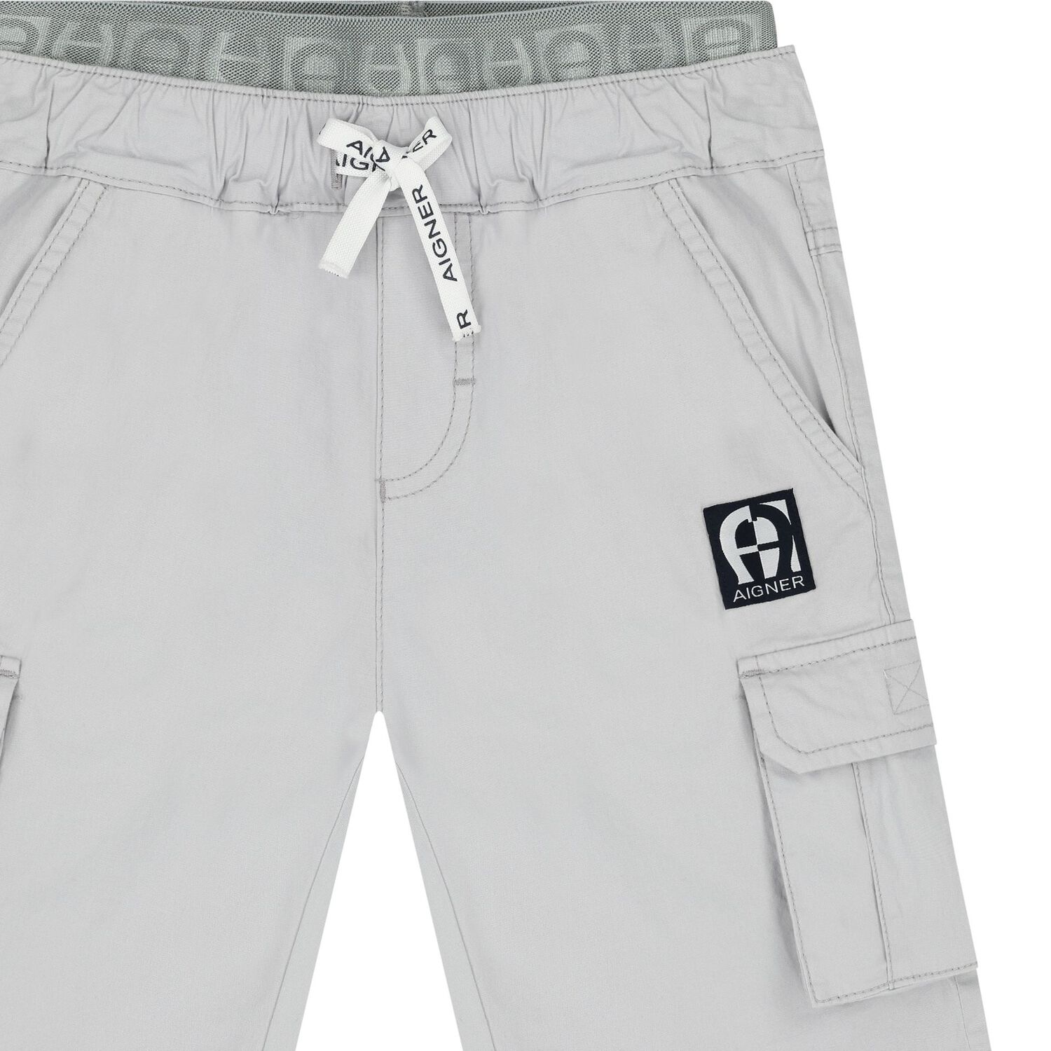 Boys Grey Logo Shorts, 1, hi-res image number null